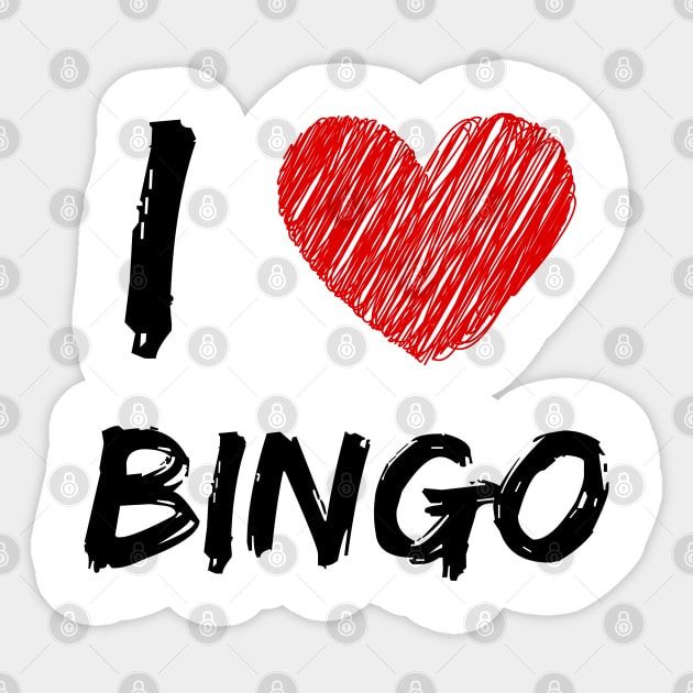 I Love Bingo Sticker by Eat Sleep Repeat